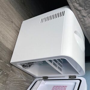 White and Gray Trash Bin